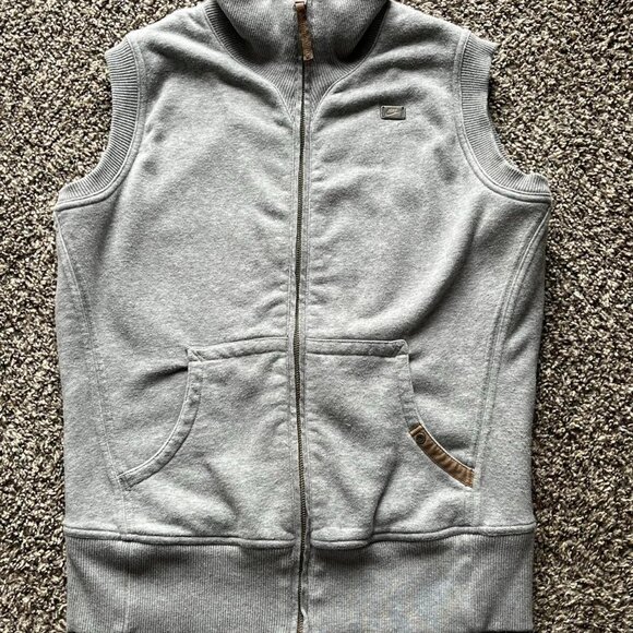 Gray Nike Y2K Sherpa Vest Sherpa Vest, Mens Large, Comfy Fall Vest - Picture 1 of 7